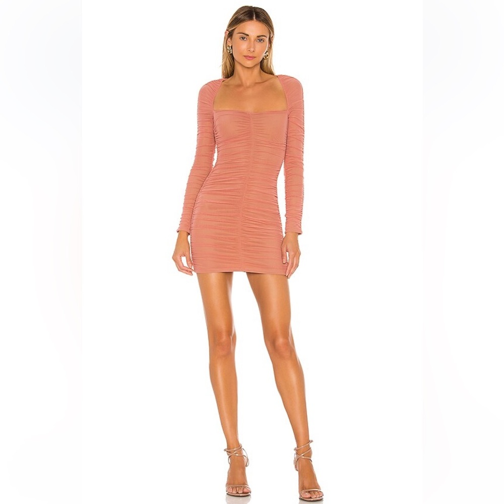 x REVOLVE Franky Mini Dress in Mauve Michael Costello Size XS NWT MSRP $150